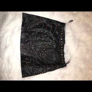 Studded Leather skirt